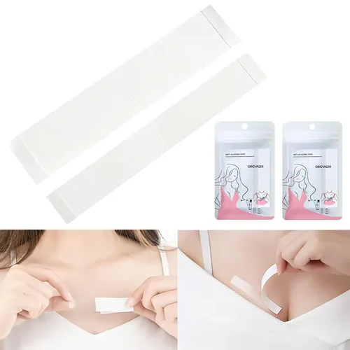 Cinta de tela de vestir impermeable de doble cara adhesiva para el cuerpo secreto para el pecho tira de brasier de pecho segura cinta transparente