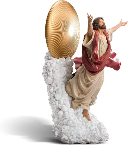 Miniatura 3 de La Ascensión de Jesucristo - Escultura de estatua de Polystone de 11 pulgadas Edición de bata roja a escala 1:10