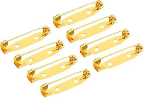 Miniatura 14 de MECCANIXITY 150 pines de barra de seguridad de 0.591 in, broche de cierre para insignias de identificación, tarjetas de nombre, etiquetas para Tono