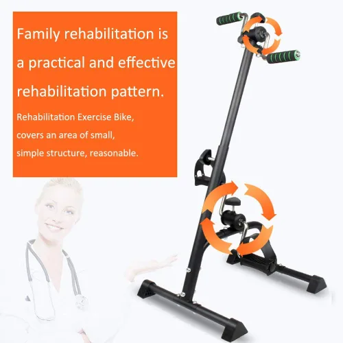 Miniatura 5 de Pedal ejercitador de bicicleta para manos, brazos, piernas y rodillas, equipo de fitness ajustable para personas mayores, bicicleta de pedaleo