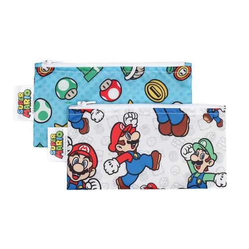 Miniatura 23 de Bumkins - Bolsas reutilizables para snacks, para almuerzo escolar de niños y porciones para adultos, tela lavable, bolsa con cierre de tela