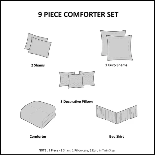 Miniatura 5 de MPE10-860 - Juego de cama para todas las estaciones, con almohada decorativa a juego, tamaño matrimonial (78 x 86 pulgadas), color rosado y gris