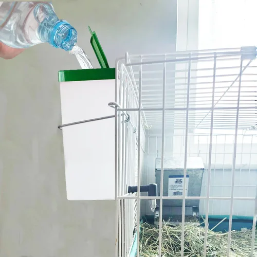 Miniatura 2 de Botella de agua de conejo sin goteo para jaula, dispensador de agua para animales pequeños de 32 onzas para mascotas pequeñas, conejo, hurón