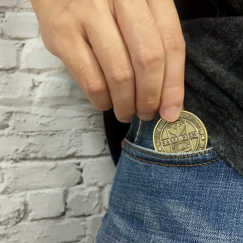 Miniatura 7 de Imasoner Memento Mori Coin Stoic Coin EDC Challenge Coin Stoicism Regalos para recordatorio