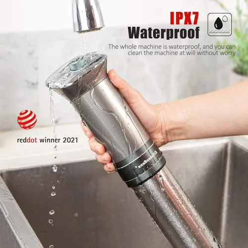 Miniatura 4 de Olla de cocción lenta Sous Vide ultrasilenciosa: KitchenBoss G320 - Olla de cocción lenta impermeable IPX7, motor CC, sin escobillas, 1100 W, G320