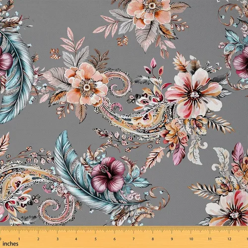 Miniatura 23 de Koi Fish - Tela de tapicería de The Yard, tela decorativa japonesa exótica Hokusai con olas del océano para tapicería y proyectos de bricolaje
