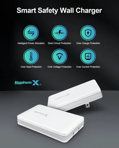 Miniatura 5 de Cargador de pared plano tipo C, bloque de carga de pared USB C plano de 67 W, bloque de carga rápida delgado con enchufe plegable, adaptador