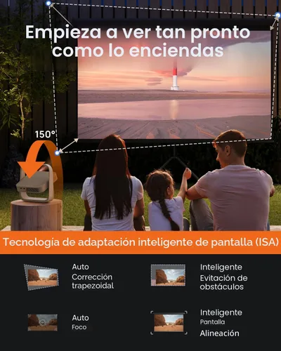 Miniatura 3 de XGIMI Elfin Flip Proyector Portátil, Proyector al Aire Libre de Resolución 1080P, Licencia de Netflix, Soporte Ajustable Incorporado, Diseño Ligero