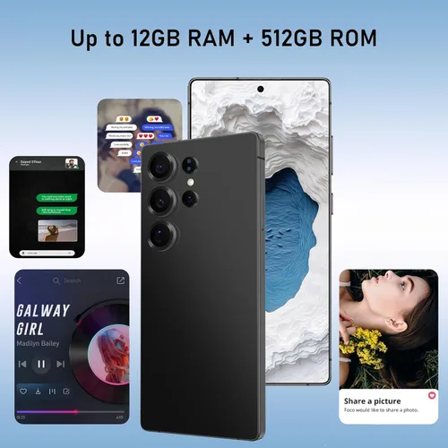 Miniatura 3 de I25 Ultra 12GB + 512GB Unlocked Cell Phone, 5G Smartphone Android 15 Snapdragon 8 Gen 3 Octa-Core UnlockPhone, 8000mAh Battery, 6.9" FHD+ 120Hz
