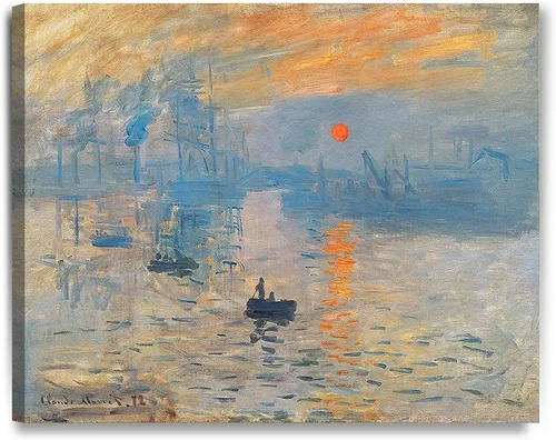 Miniatura 9 de Pinturas clásicas mundiales de Claude Monet Impresión giclée sobre lienzo alargado, pieza de galería para colgar y decorar el hogar, The CliffWalk