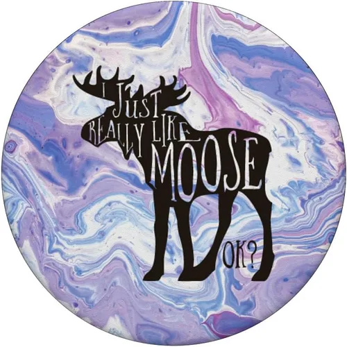 Miniatura 3 de Moose Popsocket azul blanco morado mármol camping regalos – PopSockets agarre y soporte para teléfonos y tabletas