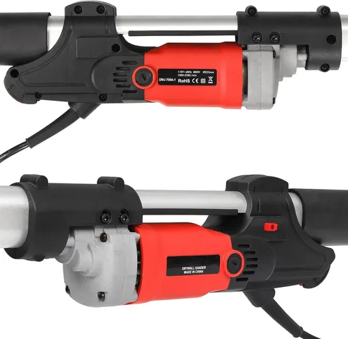 Miniatura 7 de Lijadora eléctrica de paneles de yeso de 800W Lijadora de disco de velocidad variable ajustable comercial con 6 almohadillas de arena