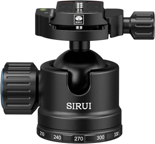 Miniatura 11 de SIRUI Cabezal de bola de trípode para cámara, capacidad de carga de 22.05 libras, base de panorámica de 360°, calidad de construcción de aluminio