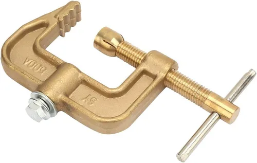 Miniatura 5 de Abrazadera de tierra de la soldadura, abrazadera de tierra clásica de la soldadura de tierra de la forma del latón 500A del material de latón