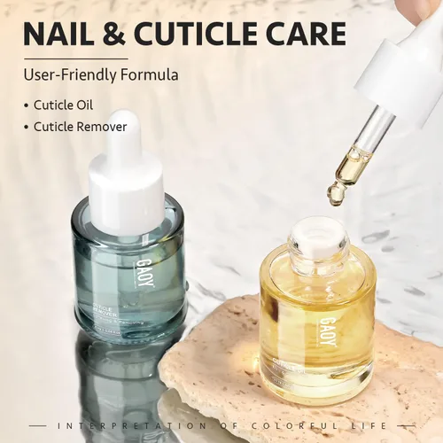 Miniatura 6 de Kit de Cuidado de Cutículas GAOY - Aceite de Cutículas y Removedor de Cutículas, 20ml 2 Piezas Nutre y Suaviza la Cutícula, Promueve el Crecimiento