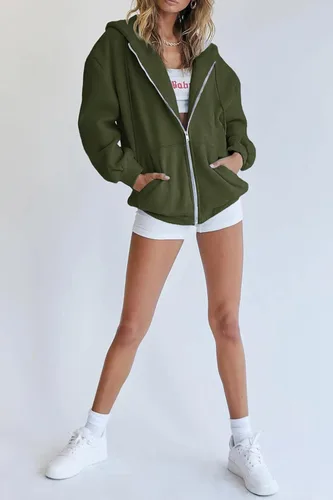 Miniatura 9 de PRETTYGARDEN Sudaderas con capucha Y2K con cremallera y bolsillos para mujer