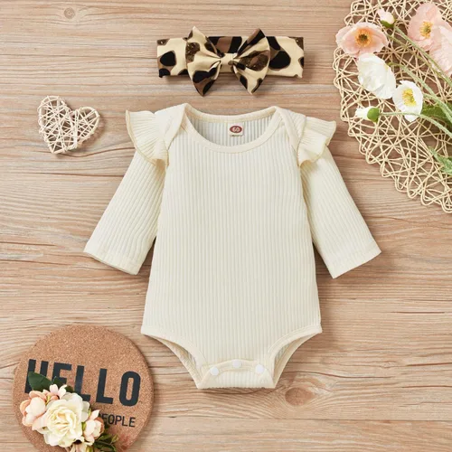 Miniatura 3 de Aalizzwell Preemie - Conjunto de ropa para bebé recién nacido, mameluco acanalado, pantalones para otoño e invierno
