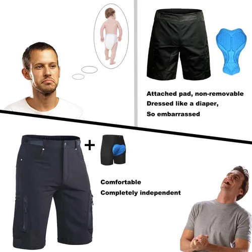 Miniatura 5 de Ally - Pantalones cortos holgados de ciclismo para hombre