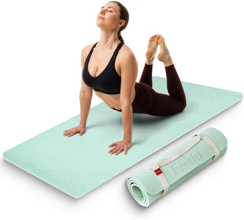Miniatura 11 de Extra Thick 12mm Exercise Mat – Non-Slip, Joint-Friendly & Cushioned Fitness Mat for Yoga, Pilates & Floor Workouts – Durable, Supportive & Includes