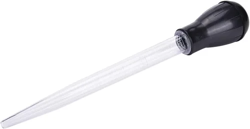 Miniatura 5 de 2 piezas de 11 pulgadas para pavo con bombilla de silicona, transparente, ideal para asar jugos, goteos de mantequilla, glaseados