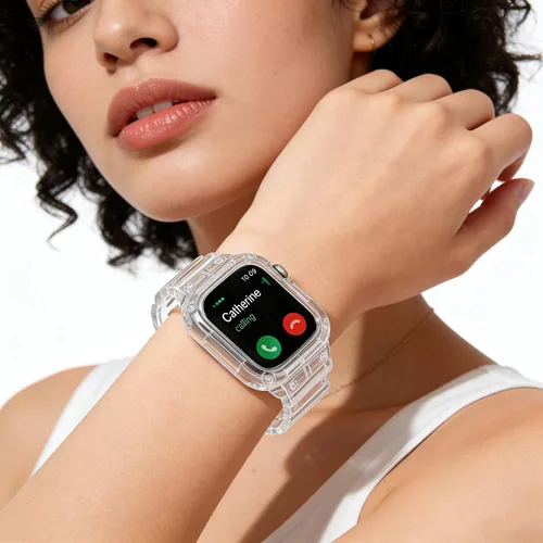 Miniatura 4 de Compatible con Apple Watch Band transparente de 1.929 in 1.811 in 1.772 in 1.732 in 1.654 in 1.614 in 1.575 in 1.496 in para mujeres y hombres