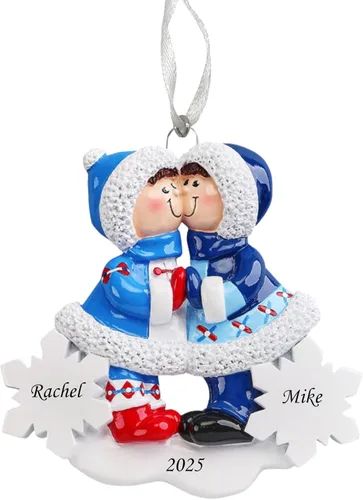 Miniatura 7 de Adorno de Navidad personalizado para parejas 2025 – Regalo personalizado para parejas, recién casados, parejas casadas y comprometidas – Decoración