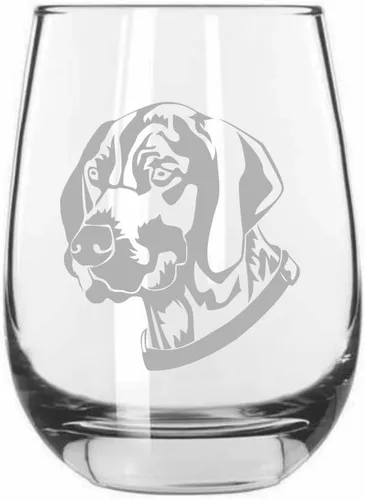 Miniatura 476 de Sakhalin Husky Dog - Copa de vino grabada personalizada de 15.25 onzas sin tallo