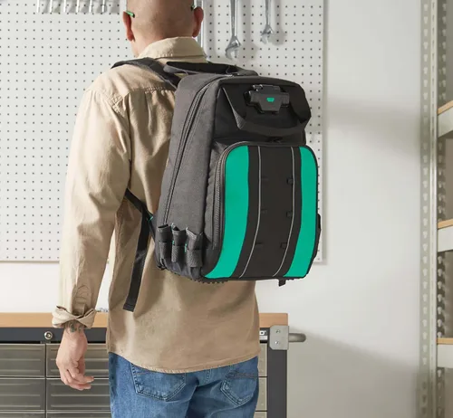 Miniatura 7 de Amazon Basics Mochila para herramientas, bolsa iluminada, color negro, 55 bolsillos