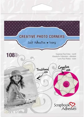 Miniatura 8 de SCRAPBOOK ADHESIVES BY 3L - Esquinas autoadhesivas de papel fotográfico, color blanco, paquete de 108