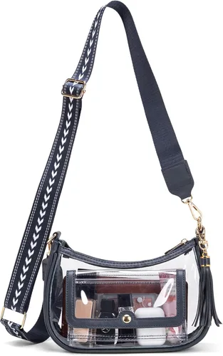 Miniatura 12 de Bolsa transparente para eventos de estadio, monederos transparentes para mujer, bandolera aprobada para estadios