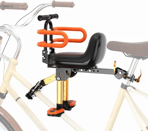 Miniatura 10 de XIEEIX Child Bike Seat, Kids Bike Seat with Guardrail, High Seat Cushion Backrest Mountain Bike Child Bike Seat, Bicycle Child Safety Seat for