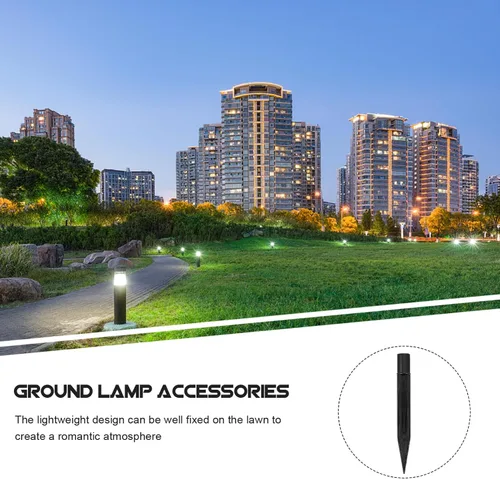 Miniatura 8 de Uonlytech Estacas de repuesto para lámpara de jardín, paquete de 10 estacas de plástico para el suelo, 5.51 x 0.55 pulgadas, impermeables, durables