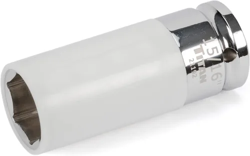 Miniatura 8 de Titan 21091 - Llave de vaso de impacto de 17 mm de 1/2 pulgada sin marcas para tuerca de rosca profunda