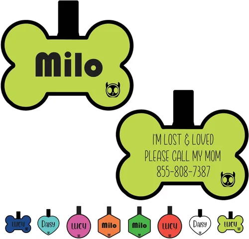 Miniatura 17 de Etiqueta de gato silenciosa de silicona personalizada con 5 líneas de grabado profundo personalizado duradero, etiqueta de identificación de mascota