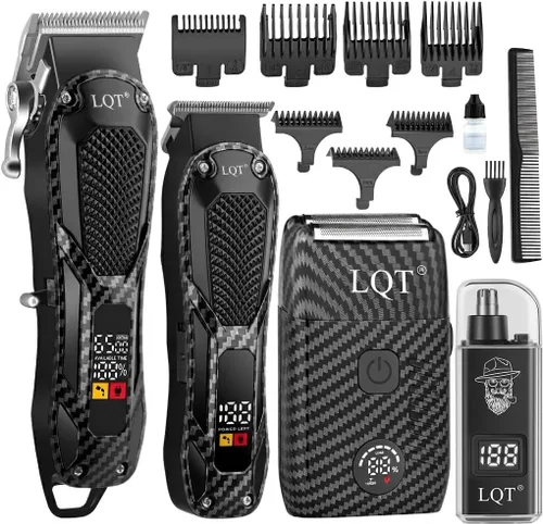 Cortadora de pelo profesional para hombres, recargable, inalámbrica, recortadora de barba y afeitadora eléctrica, kit de corte de cabello con