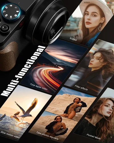 Miniatura 5 de NBD Cámara digital 5K 64MP para fotografía con zoom de 18X, cámara de enfoque automático para vlogging mejorada 2026, cámaras digitales de apuntar