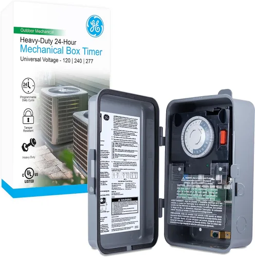 Miniatura 7 de GE Interruptor temporizador digital de piscina de 7 días, capacidad de carga de 2 HP 40 A, clasificación NEMA 3R para exteriores, reemplazo
