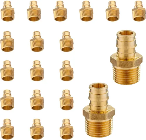 Miniatura 42 de Paquete de 2 accesorios de expansión Niikappu Pex-A, adaptador de flujo completo NPT hembra de 1 pulgada Pex-A x 1 pulgada, accesorio de tubería