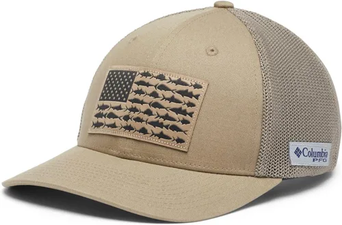 Miniatura 166 de Columbia - Gorra de malla con bandera con árboles unisex para adultos, corona alta