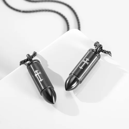 Miniatura 2 de 123 Pack Urn Necklace for Ashes for Women Men Cylinder Urn Locket Bullet Cremation Jewelry Fish Necklace for Ashes CZ Bar Cremation Jewlery for