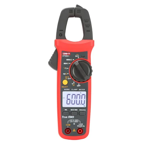 Miniatura 7 de UNI-T UT202A+Multímetro Digital Amperímetro Anti-Quemador Anti-Detección Incorrecta Abrazadera Medidor 600A AC Multifunción Electricista Medición
