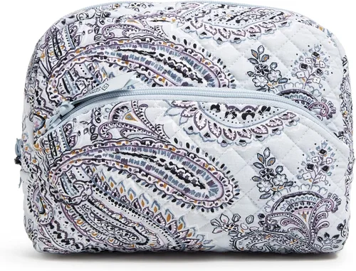 Miniatura 7 de Vera Bradley Bolsa organizadora de maquillaje cosmético grande de algodón para mujer Tartán Huerto