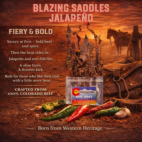Miniatura 6 de Centennial Cuts Carne seca de res – 7 oz, Blazing Saddles Jalapeño