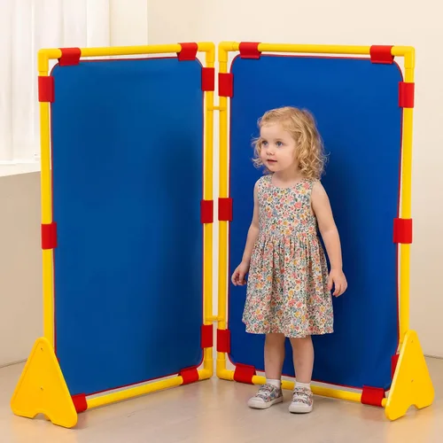 Paquete de 2 paneles de juego – Divisores de aula para separación de habitaciones, divisores versátiles para niños y espacios de aprendizaje,