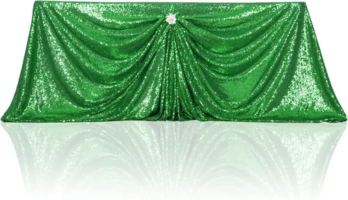 Miniatura 34 de PartyDelight Mantel de lentejuelas redondo de 50 pulgadas, color dorado claro, adorno de mesa para decoración de bodas, fiestas, cumpleaños
