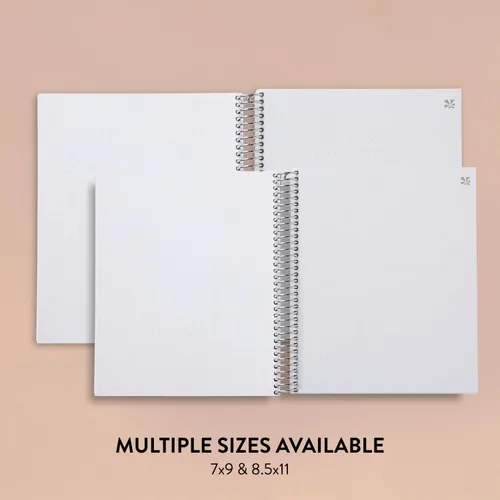 Miniatura 6 de Erin Condren 7x9 Floral Collage Coiled Notebook - dot grid, platinum coil