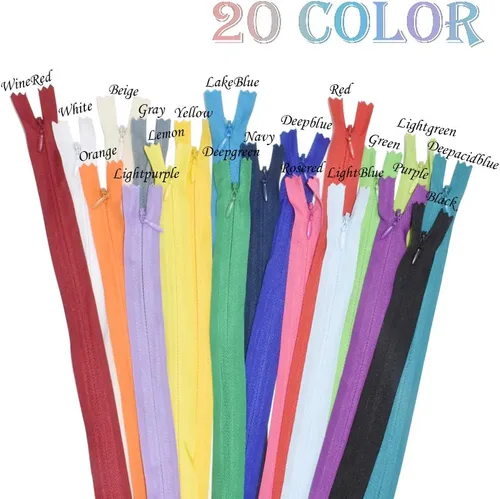 Miniatura 3 de 40 cremalleras invisibles de nailon para costura a medida, vestidos, faldas, almohadas especiales de manualidades (color mixto/16 pulgadas)