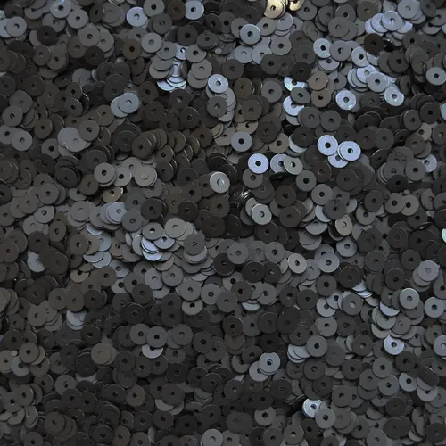Paillettes de lentejuelas redondas planas de 0.157 in ~ Black Matte Silk Frost ~ Lentejuelas sueltas para bordados, novias, apliques, artes,