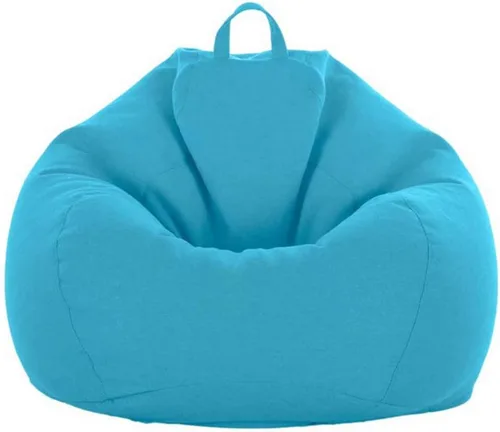 Miniatura 6 de Funda para puf de almacenamiento de animales de peluche (sin relleno), extra suave, funda de repuesto de algodón y lino de espuma viscoelástica