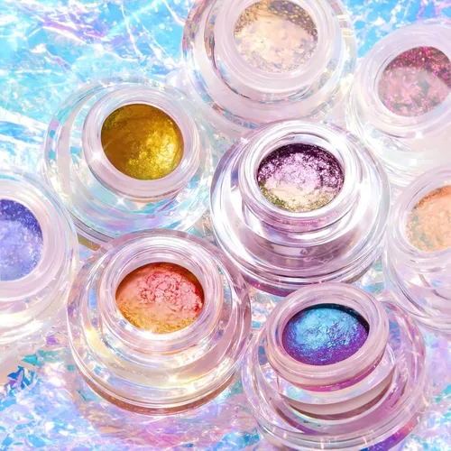 Miniatura 7 de FOCALLURE Duochrome Chameleon - Sombra de ojos con pigmento metálico que cambia de color, maquillaje de ojos multicromo, acabados multireflectantes
